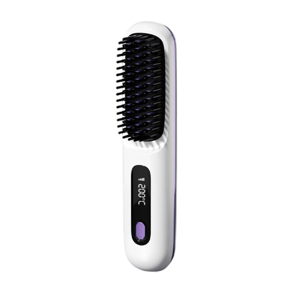Portable Cordless Hair Straightening Brush