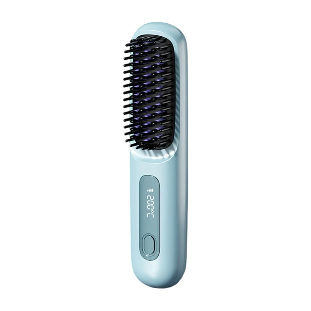 Portable Cordless Hair Straightening Brush
