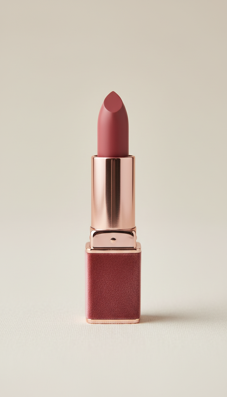 Velvet rose lipstick in creamy satin finish